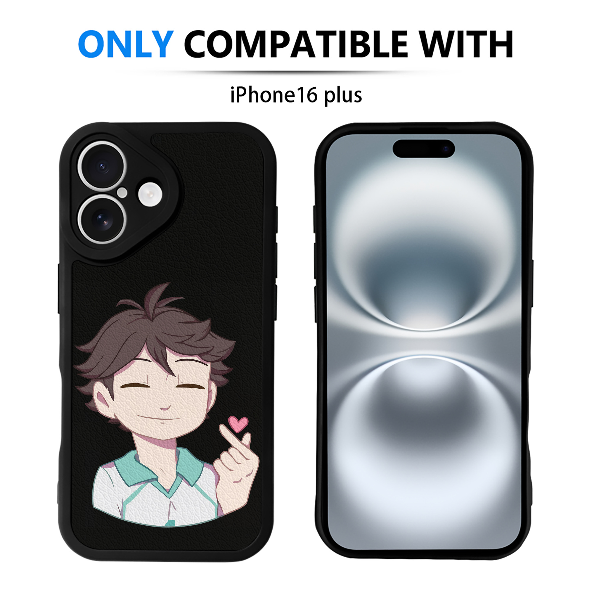 （画像用） ハイキュー!! Haikyu!! 【iPhone 16シリーズ対応】シリコンスマホケース（レザー調） 材質：シリコン